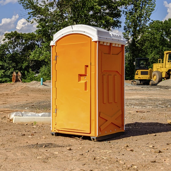 how often are the portable restrooms cleaned and serviced during a rental period in Wesley Maine